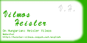 vilmos heisler business card